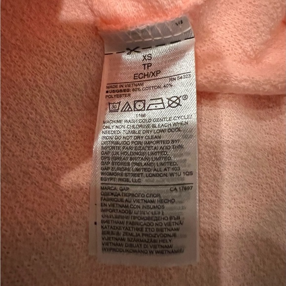 LOVE by GAP cropped size XS neon orange oversized henley - Picture 6 of 6